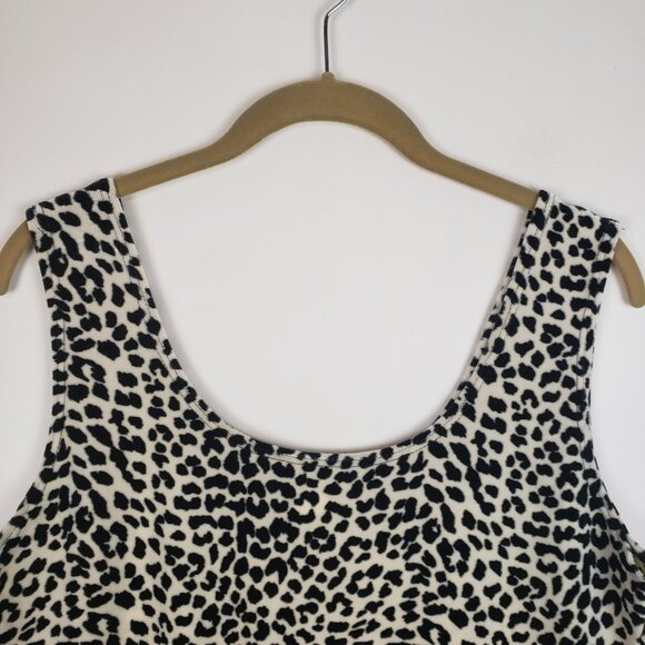 Cinema Etoile Tank Top Animal Print Velveteen Cheetah Camisole Size Large - Picture 3 of 6